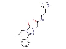 2-(4-ethyl-5-oxo-3-phenyl-4,5-dihydro-1H-1,2,4-triazol-1-yl)-N-[2-(1H-imidazol-4-yl)ethyl]acetamide