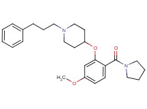 4-[5-methoxy-2-(1-pyrrolidinylcarbonyl)phenoxy]-1-(3-phenylpropyl)piperidine