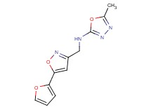 N-{[5-(2-furyl)isoxazol-3-yl]methyl}-5-methyl-1,3,4-oxadiazol-2-amine