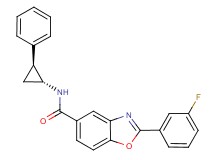 2-(3-fluorophenyl)-N-[(1R*,2S*)-2-phenylcyclopropyl]-1,3-benzoxazole-5-carboxamide