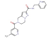 5-[(5-methylpyridin-3-yl)carbonyl]-N-(pyridin-2-ylmethyl)-4,5,6,7-tetrahydropyrazolo[1,5-a]pyrazine-2-carboxamide