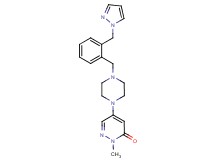 2-methyl-5-{4-[2-(1H-pyrazol-1-ylmethyl)benzyl]-1-piperazinyl}-3(2H)-pyridazinone