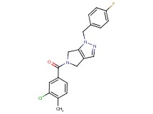 5-(3-chloro-4-methylbenzoyl)-1-(4-fluorobenzyl)-1,4,5,6-tetrahydropyrrolo[3,4-c]pyrazole