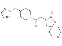 3-{2-oxo-2-[4-(1H-pyrazol-1-ylmethyl)-1-piperidinyl]ethyl}-1-oxa-3,8-diazaspiro[4.5]decan-2-one hydrochloride