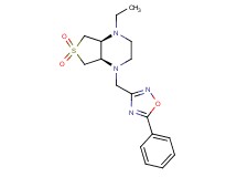 (4aR*,7aS*)-1-ethyl-4-[(5-phenyl-1,2,4-oxadiazol-3-yl)methyl]octahydrothieno[3,4-b]pyrazine 6,6-dioxide