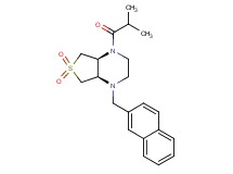 (4aR*,7aS*)-1-isobutyryl-4-(2-naphthylmethyl)octahydrothieno[3,4-b]pyrazine 6,6-dioxide