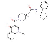 6-[(1-methyl-4-oxo-1,4-dihydro-3-quinolinyl)carbonyl]-N-[(1-phenylcyclopentyl)methyl]-6-azaspiro[2.5]octane-1-carboxamide