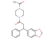 1-acetyl-4-[3-(1,3-benzodioxol-5-yl)-3-phenylpropanoyl]piperazine