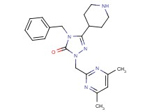 4-benzyl-2-[(4,6-dimethyl-2-pyrimidinyl)methyl]-5-(4-piperidinyl)-2,4-dihydro-3H-1,2,4-triazol-3-one hydrochloride