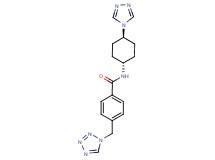 4-(1H-tetrazol-1-ylmethyl)-N-[trans-4-(4H-1,2,4-triazol-4-yl)cyclohexyl]benzamide