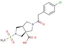 (3aR*,6aR*)-2-[(4-chlorophenyl)acetyl]-5-(methylsulfonyl)hexahydropyrrolo[3,4-c]pyrrole-3a(1H)-carboxylic acid