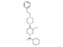 (3R*,4R*)-1-(cyclohexylcarbonyl)-4-[4-(2-phenylethyl)-1-piperazinyl]-3-piperidinol