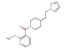 2-(methylthio)-3-({4-[2-(1H-pyrazol-1-yl)ethyl]-1-piperidinyl}carbonyl)pyridine