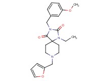 1-ethyl-8-(2-furylmethyl)-3-(3-methoxybenzyl)-1,3,8-triazaspiro[4.5]decane-2,4-dione