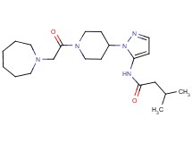 N-{1-[1-(1-azepanylacetyl)-4-piperidinyl]-1H-pyrazol-5-yl}-3-methylbutanamide