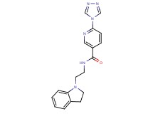N-[2-(2,3-dihydro-1H-indol-1-yl)ethyl]-6-(4H-1,2,4-triazol-4-yl)nicotinamide