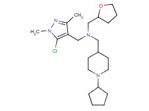 1-(5-chloro-1,3-dimethyl-1H-pyrazol-4-yl)-N-[(1-cyclopentyl-4-piperidinyl)methyl]-N-(tetrahydro-2-furanylmethyl)methanamine