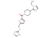 4-(1-ethyl-1H-imidazol-2-yl)-1-{5-[(4H-1,2,4-triazol-3-ylthio)methyl]-2-furoyl}piperidine