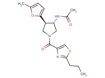 N-{(3S*,4R*)-4-(5-methyl-2-furyl)-1-[(2-propyl-1,3-thiazol-4-yl)carbonyl]-3-pyrrolidinyl}acetamide