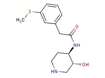 N-[rel-(3R,4R)-3-hydroxy-4-piperidinyl]-2-[3-(methylthio)phenyl]acetamide hydrochloride
