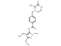 N-(3,4-diethyl-1-methyl-1H-pyrazol-5-yl)-4-[(2-methyl-3-oxopiperazin-1-yl)methyl]benzamide
