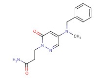 3-[4-[benzyl(methyl)amino]-6-oxo-1(6H)-pyridazinyl]propanamide