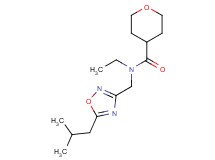 N-ethyl-N-[(5-isobutyl-1,2,4-oxadiazol-3-yl)methyl]tetrahydro-2H-pyran-4-carboxamide
