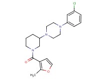 1-(3-chlorophenyl)-4-[1-(2-methyl-3-furoyl)-3-piperidinyl]piperazine