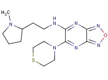 N-[2-(1-methyl-2-pyrrolidinyl)ethyl]-6-(4-thiomorpholinyl)[1,2,5]oxadiazolo[3,4-b]pyrazin-5-amine