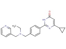 6-cyclopropyl-2-(4-{[ethyl(pyridin-3-ylmethyl)amino]methyl}phenyl)pyrimidin-4(3H)-one