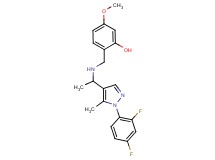 2-[({1-[1-(2,4-difluorophenyl)-5-methyl-1H-pyrazol-4-yl]ethyl}amino)methyl]-5-methoxyphenol