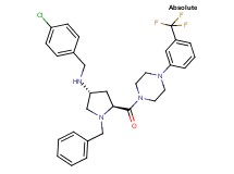 (3R,5S)-1-benzyl-N-(4-chlorobenzyl)-5-({4-[3-(trifluoromethyl)phenyl]-1-piperazinyl}carbonyl)-3-pyrrolidinamine