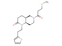 (4aS*,8aR*)-6-[3-(methylthio)propanoyl]-1-[2-(2-thienyl)ethyl]octahydro-1,6-naphthyridin-2(1H)-one