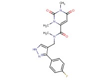 N-{[3-(4-fluorophenyl)-1H-pyrazol-4-yl]methyl}-N,1,3-trimethyl-2,6-dioxo-1,2,3,6-tetrahydro-4-pyrimidinecarboxamide