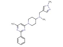 N-methyl-1-(6-methyl-2-phenylpyrimidin-4-yl)-N-[(1-methyl-1H-pyrazol-4-yl)methyl]piperidin-4-amine
