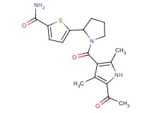 5-{1-[(5-acetyl-2,4-dimethyl-1H-pyrrol-3-yl)carbonyl]-2-pyrrolidinyl}-2-thiophenecarboxamide