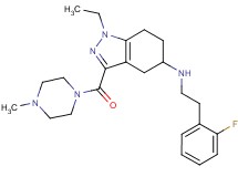 1-ethyl-N-[2-(2-fluorophenyl)ethyl]-3-[(4-methyl-1-piperazinyl)carbonyl]-4,5,6,7-tetrahydro-1H-indazol-5-amine