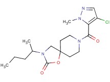8-[(4-chloro-1-methyl-1H-pyrazol-5-yl)carbonyl]-3-(1-methylbutyl)-1-oxa-3,8-diazaspiro[4.5]decan-2-one