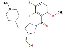{(3R*,4R*)-1-(2,3-difluoro-6-methoxybenzoyl)-4-[(4-methylpiperazin-1-yl)methyl]pyrrolidin-3-yl}methanol