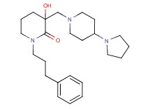 3-hydroxy-1-(3-phenylpropyl)-3-{[4-(1-pyrrolidinyl)-1-piperidinyl]methyl}-2-piperidinone