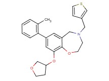 7-(2-methylphenyl)-9-(tetrahydro-3-furanyloxy)-4-(3-thienylmethyl)-2,3,4,5-tetrahydro-1,4-benzoxazepine