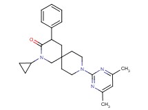 2-cyclopropyl-9-(4,6-dimethyl-2-pyrimidinyl)-4-phenyl-2,9-diazaspiro[5.5]undecan-3-one