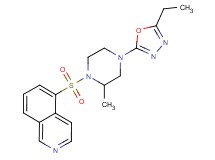 5-{[4-(5-ethyl-1,3,4-oxadiazol-2-yl)-2-methylpiperazin-1-yl]sulfonyl}isoquinoline