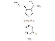 (3S*,4R*)-1-[(3-fluoro-4-methylphenyl)sulfonyl]-N,N-dimethyl-4-propyl-3-pyrrolidinamine