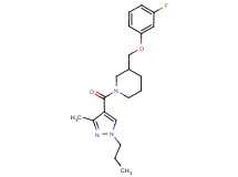 3-[(3-fluorophenoxy)methyl]-1-[(3-methyl-1-propyl-1H-pyrazol-4-yl)carbonyl]piperidine