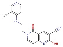2-hydroxy-6-{2-[(3-methyl-4-pyridinyl)amino]ethyl}-5-oxo-5,6-dihydro-1,6-naphthyridine-3-carbonitrile