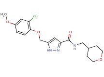 5-[(2-chloro-4-methoxyphenoxy)methyl]-N-(tetrahydro-2H-pyran-4-ylmethyl)-1H-pyrazole-3-carboxamide