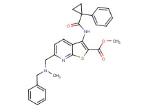 methyl 6-{[benzyl(methyl)amino]methyl}-3-{[(1-phenylcyclopropyl)carbonyl]amino}thieno[2,3-b]pyridine-2-carboxylate