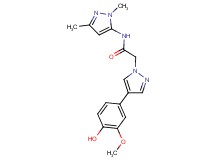 N-(1,3-dimethyl-1H-pyrazol-5-yl)-2-[4-(4-hydroxy-3-methoxyphenyl)-1H-pyrazol-1-yl]acetamide