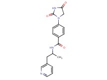 4-(2,4-dioxo-1-imidazolidinyl)-N-[1-methyl-2-(3-pyridinyl)ethyl]benzamide